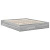 vidaXL Opslag bed met lade Grijs Sonoma 160 x 200 cm Bewerkt hout