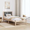 vidaXL Bedframe Donkergrijs 80 x 190 cm Massief grenenhout