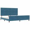 vidaXL Boxspringbed met hoofdeinde Donkerblauw 200 x 200 cm Fluweel