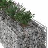 vidaXL Gabion Verhoogd Bed Zilver 180 x 60 x 55 cm