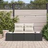 vidaXL Tuinbank Zwart 123 x 62 x 69cm poly rattan