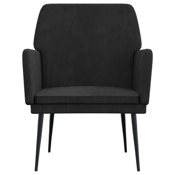 vidaXL Fauteuil 62x79x79 cm fluweel zwart