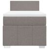 vidaXL Boxspring met matras stof taupe 90x200 cm