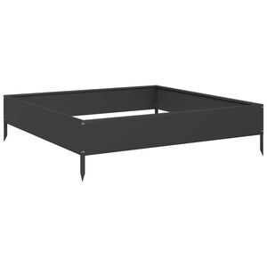 vidaXL Plantenbak verhoogd 100x100x26 cm staal zwart