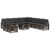 vidaXL Tuinbankenset 12 st Grijs en Donkergrijs poly rattan