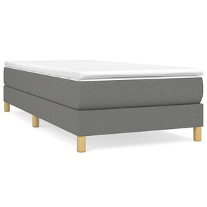 vidaXL Boxspring bed 80x200 cm stof donkergrijs