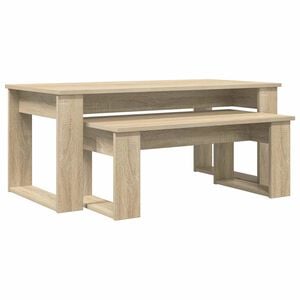 vidaXL Koffietafel Set 2 pcs Sonoma Eiken Bewerkt hout