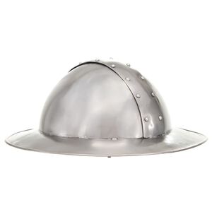 vidaXL Ridderhelm middeleeuws replica LARP staal zilverkleurig
