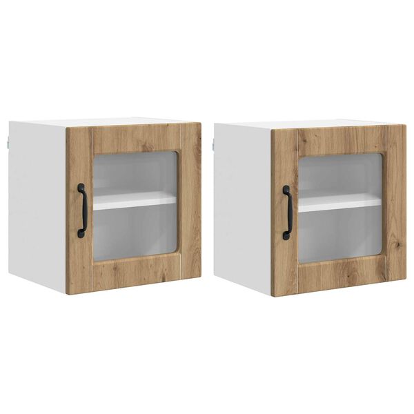 vidaXL Keukenkast 2 pcs Artisan Eiken 40 x 31 x 40 cm Bewerkt hout
