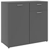 vidaXL Dressoir 80x36x75 cm bewerkt hout grijs