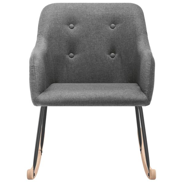 vidaXL Schommelstoel stof lichtgrijs