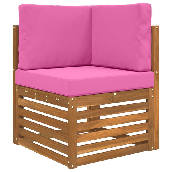 vidaXL Buiten bankkussen 3 pcs Roze Polyester