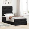 vidaXL Ottoman bed met matrassen en LED's 100x200cm fluweel zwart