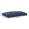vidaXL Pallet Sofa Kussen Indigo 120 x 80 x 12 cm Stof