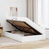 vidaXL Opslag bed met matras met matras met opslag 2 pcs Wit Leer