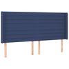 vidaXL Boxspring met matras en LED stof blauw 160x200 cm