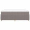 vidaXL Boxspring met matras stof taupe 140x200 cm