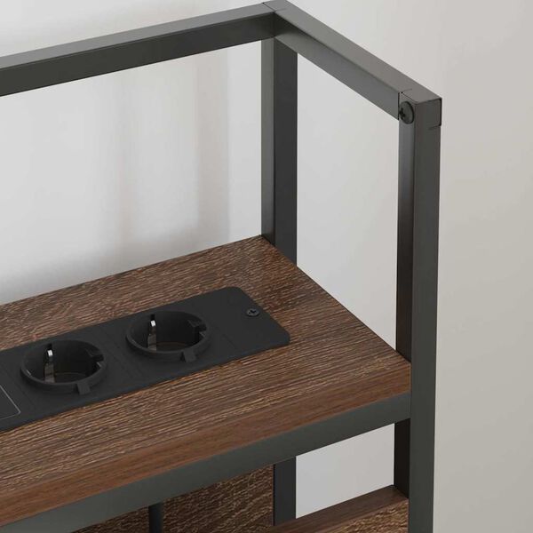 vidaXL Opberghoofdbord met plank bruin eikenkleur 80 cm Bewerkt hout