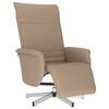 vidaXL Fauteuil verstelbaar met voetensteun kunstleer cappuccinokleur