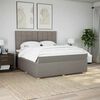 vidaXL Boxspring met matras stof taupe 180x200 cm