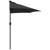 vidaXL Tuinparasol Zwart 294 x 150 x 224 cm Polyester en staal