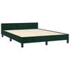 vidaXL Bedframe zonder matras 140x200 cm fluweel donkergroen