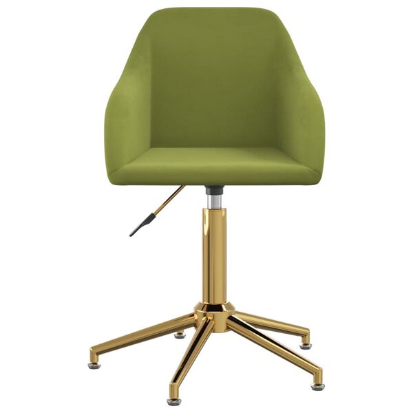 vidaXL Eetkamerstoelen draaibaar 2 st fluweel lichtgroen