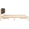 vidaXL Bedframe met Gevoerd Hoofdgedeelte Taupe 180 x 200 cm
