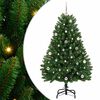 vidaXL Kunstkerstboom 150 cm 150 LED's Warmwit PVC en staal Groen