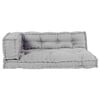 vidaXL Pallet Sofa Kussen 3 pcs Grijs 120 x 80 x 38 cm Stof