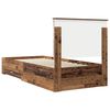vidaXL Bedframe met hoofdeinde Oudhout 90 x 200 cm Bewerkt hout