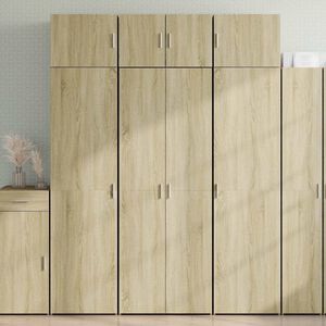 vidaXL Hoge kast 70x42,5x185 cm bewerkt hout sonoma eikenkleurig