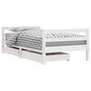 vidaXL Kinderbedframe met lades 80x160 cm massief grenenhout wit