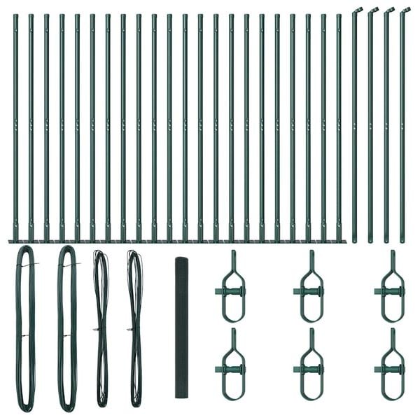 vidaXL Afrasteringspaal Groen 50 x 1,4 m (25 x 25 mm gaas)