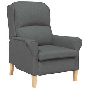 vidaXL Fauteuil Donkergrijs 76 x 94 x 102 cm Stof