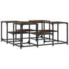 vidaXL Salontafel 91x91x40 cm bewerkt hout gerookt eikenkleurig