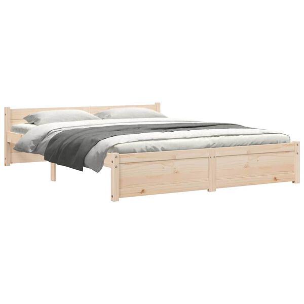 vidaXL Bedframe massief hout 140x190 cm