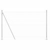 vidaXL Hek met Paal Zilver 1,6 x 10 m Staal