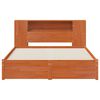 vidaXL Bedframe met opberghoofdeksel met opslag Wasbruin 140 x 190 cm
