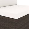 vidaXL 5-delige Loungeset poly rattan bruin