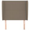 vidaXL Hoofdbord met randen 93x23x118/128 cm stof taupe