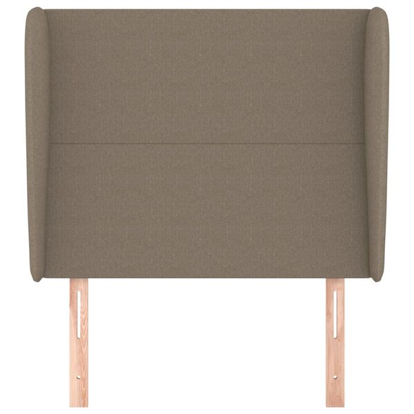 vidaXL Hoofdbord met randen 93x23x118/128 cm stof taupe