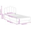 vidaXL Peuterbedframe met hoofdbord Donkergrijs 80 x 160 cm Stof