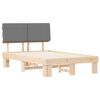 vidaXL Bedframe met Gevoerd Hoofdgedeelte Lichtgrijs 120 x 200 cm