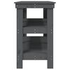 vidaXL Werkbank 142,5x50x80 cm massief grenenhout grijs