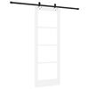 vidaXL Schuifdeur Wit 78 x 211 cm Massief grenenhout en glas