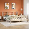 vidaXL Bed met boekenkast zonder matras massief grenenhout 180x200 cm