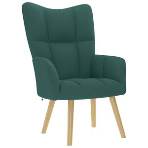 vidaXL Relaxstoel stof donkergoen