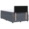 vidaXL Boxspring met matras fluweel donkergrijs 120x200 cm