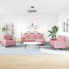 vidaXL 4-delige Loungeset met kussens fluweel roze